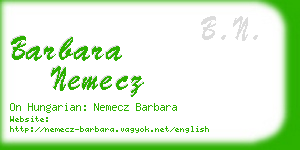 barbara nemecz business card